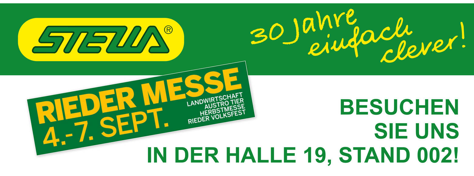 Besuchen Sie uns auf der Rieder Messe 2025